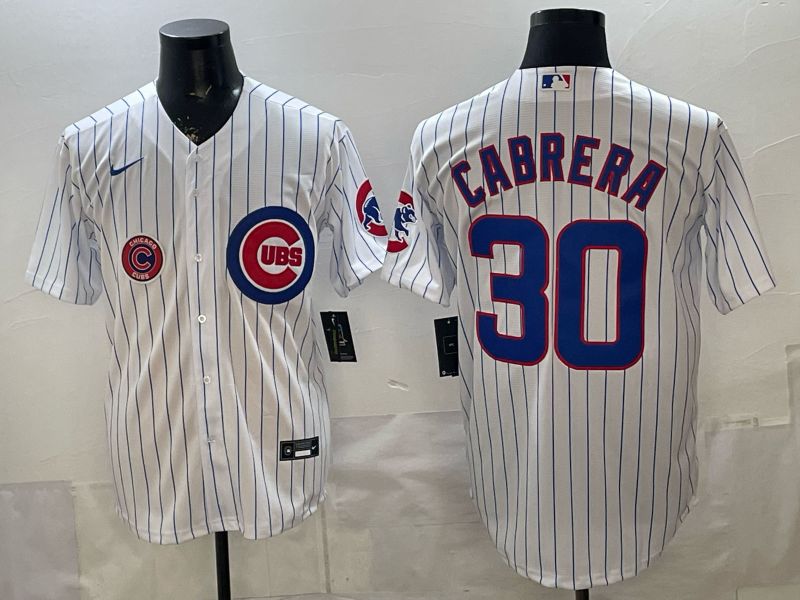 Men 2026 Chicago Cubs #30 Cabrera white Game Nike MLB Jersey 03007